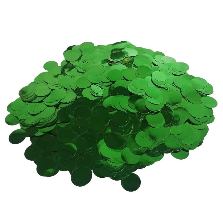 ZOOYOO Green Foil Confetti, Round Foil Glitter Table Confetti Dots, Sparkling for Wedding Birthday Party Decoration (1.76 OZ, 1.5 cm)