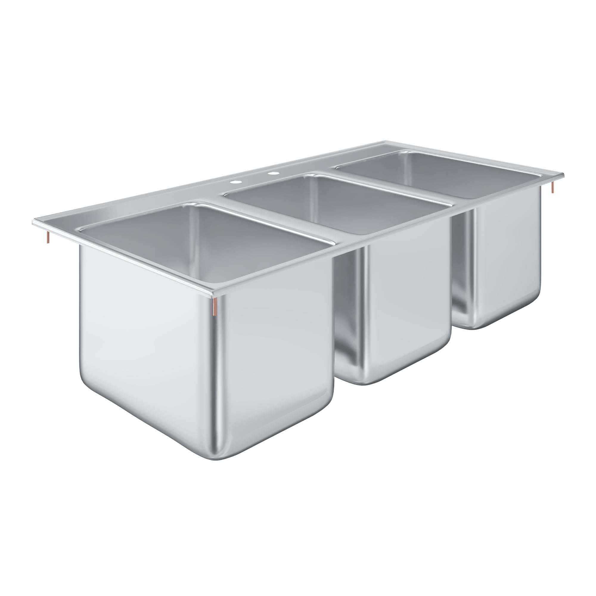 AmGood Stainless Steel Drop Sink - 3 Compartment Drop in Sink