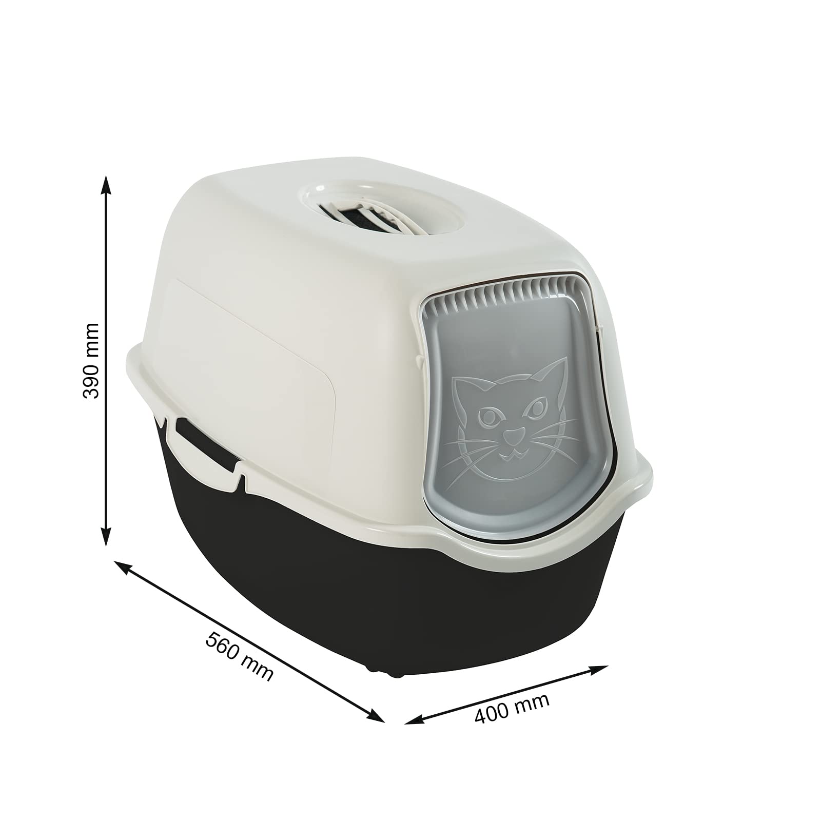 Trasportino Pieghevole Per Gatti E Cani Piccoli ROTHO - Con Rotelle, Beige/bianco, Fino A 10kg