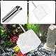 Tiny Fish Tank Net Aquarium Fischnetz Kaliber 6,5cm Quadrat Aquarium-Garnelennetz mit Ausziehbarem Edelstahlgriff Kescher Aquarium für Aquarien Teiche (Schwarz)