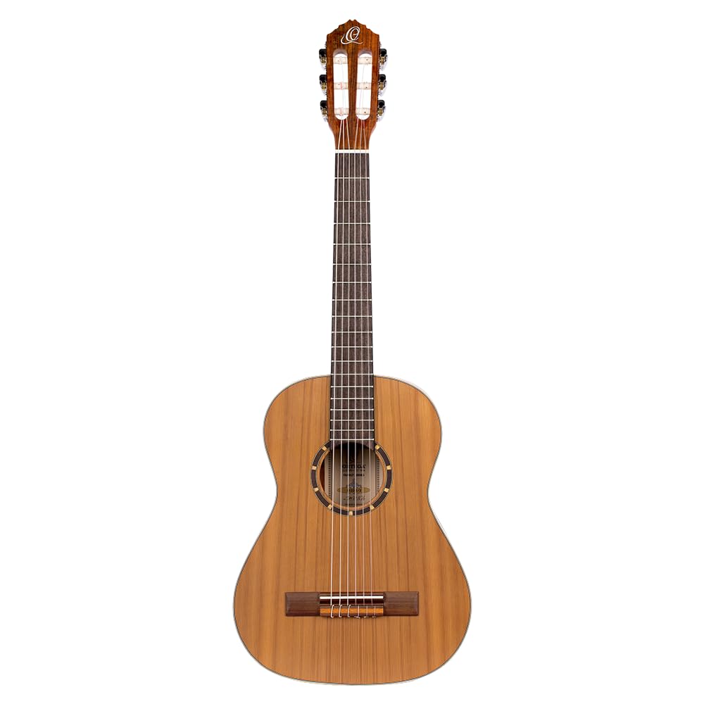Ortega Guitars Gitara Klasyczna 1/2 – Seria Family – W Zestawie Z Pokrowcem – Cedr, Mahoń, Wykończenie Naturalne (R122-1/2)