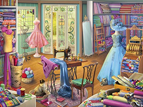 Ravensburger Seamstress Shop 15276 1000 Piece Puzzle for Adults, Every Piece is Unique, Softclick Technology Means Pieces Fit Together Perfectly