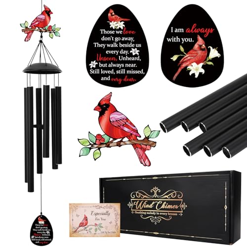 Memorial Wind Chimes for Loss of Loved One Sympathy Cardinal Wind Chimes for Outside in Memory of Loved One Sympathy Gifts Basket for Bereavement Condolence Funeral