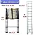 16.4ft Aluminum Extension Telescoping Ladder 13 Steps Heavy Duty Ladder 330lbs Max Load Capacity, Portable DIY Telescopic Ladder with Safety Locking Mechanism and Non-Slip Rubber Feet