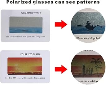 4 PCS Polarized Glasses Test Card,Polarization Sunglasses Tester, Polarized Glasses Check Paper Accessories
