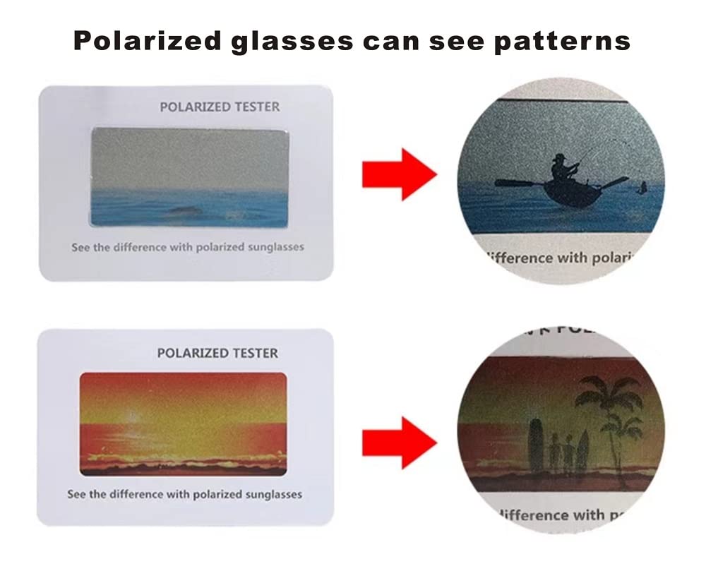 Juanbao Pure Life 4 PCS Polarized Glasses Test Card,Polarization Sunglasses Tester, Polarized Glasses Check Paper Accessories