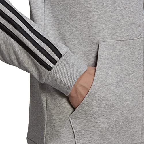 Image of adidas mens Essentials French Terry 3-stripes Full-zip Hoodie