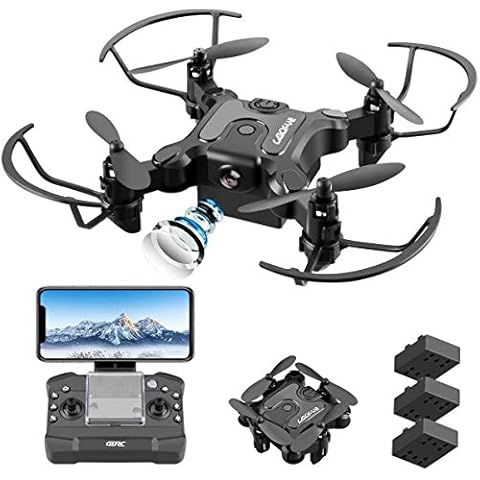 4DRC Mini Drone with 720p Camera for Kids and Adults, FPV Drone Beginners RC Foldable Live Video Quadcopter,App Control,3D Flips and Headless Mode,One Key Return,Altitude Hold,3 Modular Batteries Cover