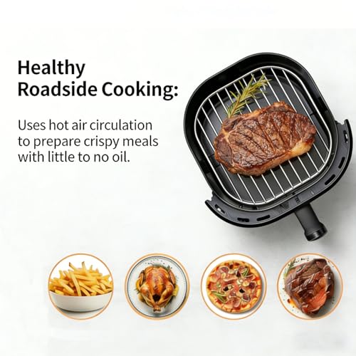 Image of Air Fryer 24V Portable 3.0L One-click Easy Operation Manufacturer Multicooker for Truck Travel RV Camping Black Quick Easy Meals in Minutes (AR-30KD)