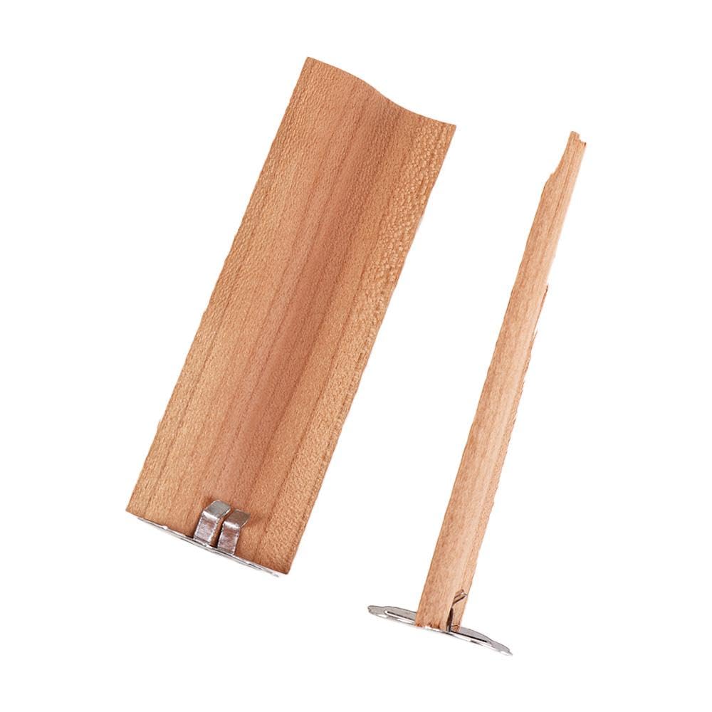 Lot De 10 Mèches à Bougies En Bois Naturel - Dimensions 0.4 X 1.6 Pouces - Pour Fabrication De Bougies