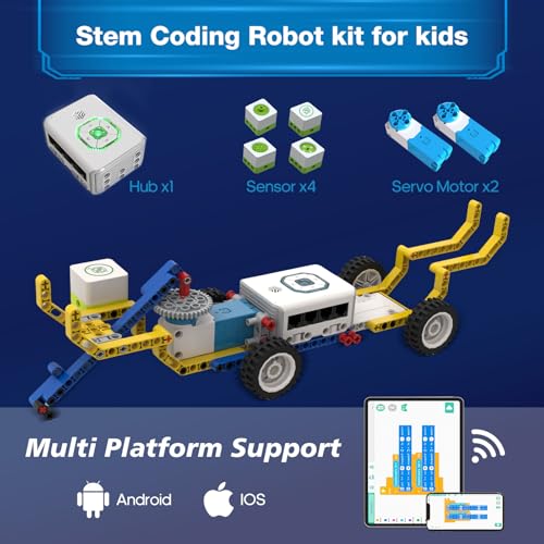 12 in 1 Coding Robot Kit ICBricks for Kids 6+, 240+ Piece Educational AI STEM Remote Building Learn to Code with Hub,Motor,Sensor,APP Control for Girls Boys Gift - Image 5