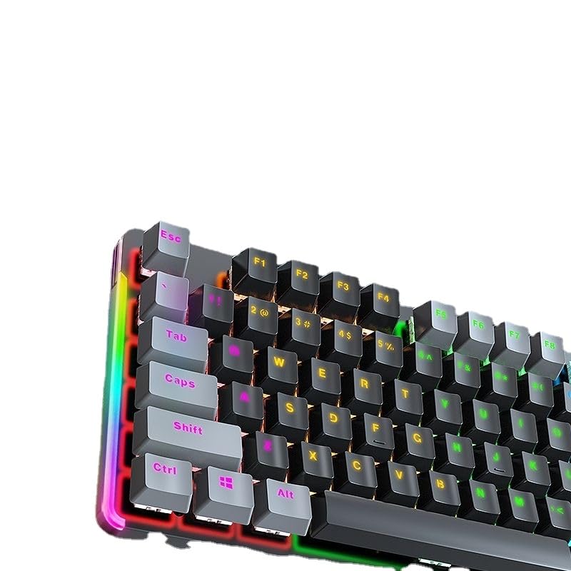 Gaming Keyboard Wired Backlit Waterproof USB 26 Key Anti-Collision Keyboard Quiet Adjustable Angle LED (Keyboard and Mouse Mark)