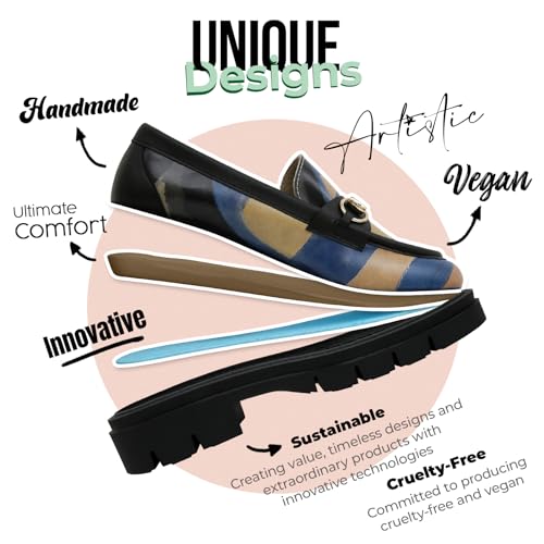 Image of DOGO Penny Loafers for Women - Handmade and Vegan Leather Platform Loafers for Women