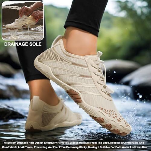 Image of Hike Barefoot Shoes Womens Men,Unisex Barefoot Water Shoes Breathable, Anti-Slip Hiking Footwear for Athletic Wide Toe Shoe Footwear for Hiking, Walking, Running, Yoga, and Water Sports