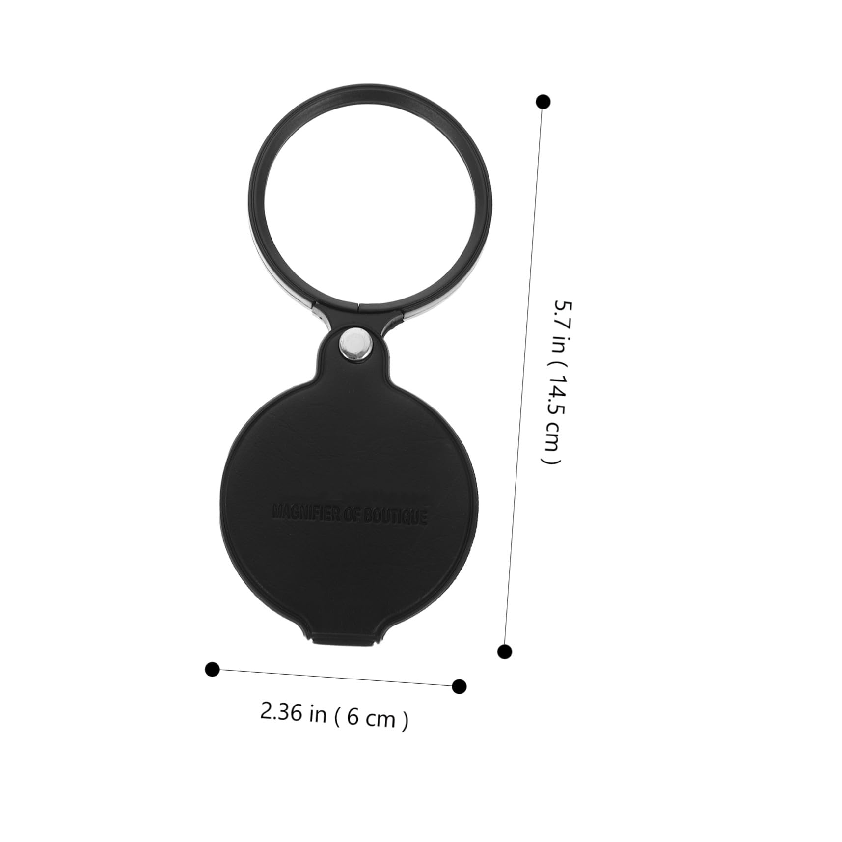 Lurrose 5St Lupe büchet plastikenten Magnifying Mirror vergrösserungsbrillen vergrößerungsglas hochstihl Magnifier Handvergrößerung Gadgets Schmuck tragbar wiederaufladbar Black
