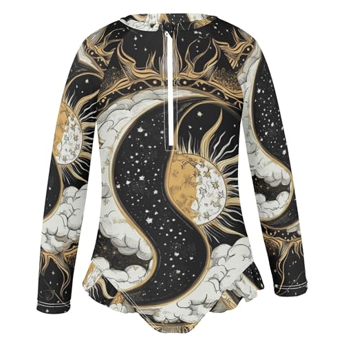 Girls One Piece Swimsuits with UPF 50+ Sun Protection Rash Guard Swimsuit 3-12 Years2