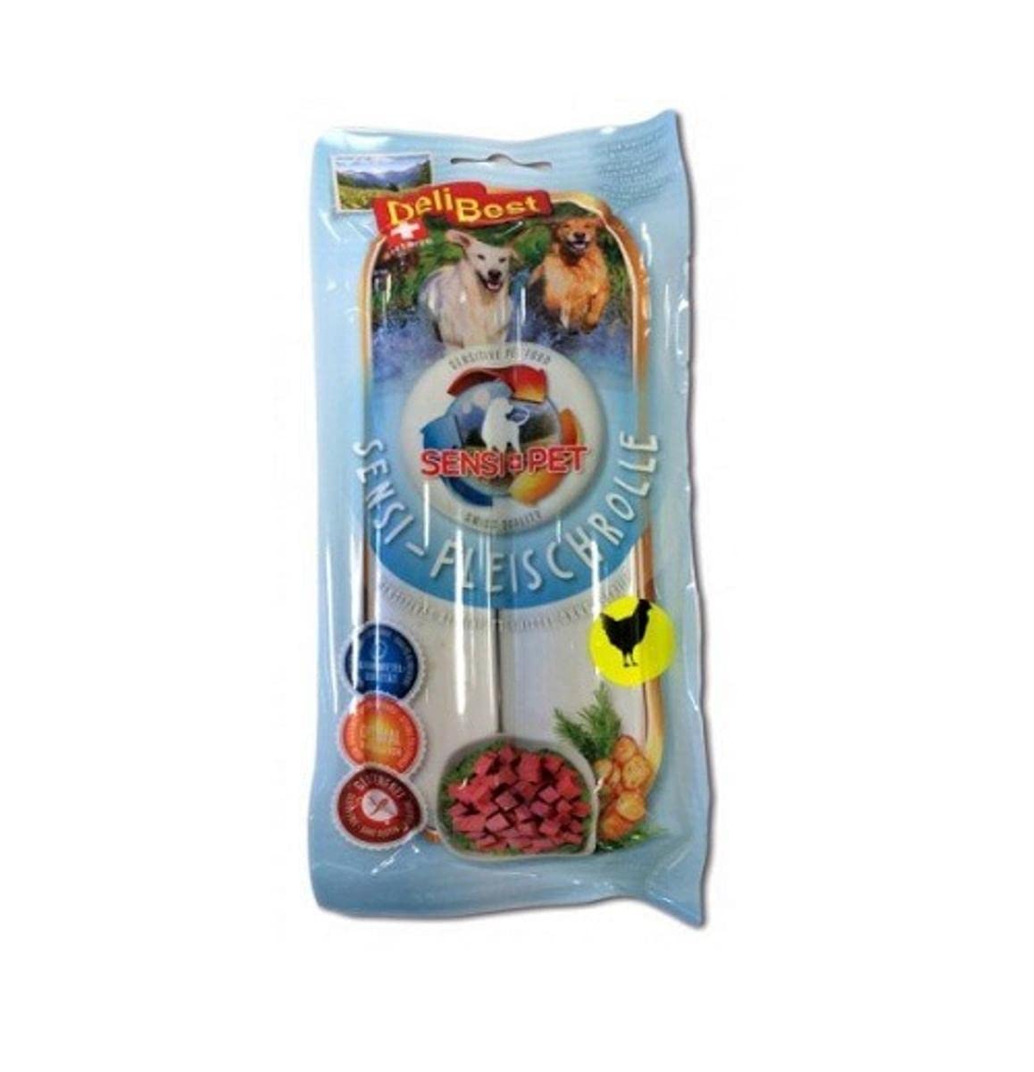 DeliBest Fleischrolle Pferd Light, 2 X 400 G – Mageres Hundefutter, Für Sensible Hunde