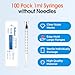 Medhome 100 Pack 1mL Luer Lock Syringe (No Needle) , Sterile & Individually Wrapped, Professional, Industrial & Personal Use