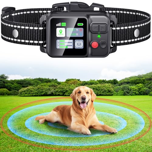 Wireless Dog Fence System, Dog Collar Electric Fence for Dogs – Invisible Fence for Dogs, GPS,...
