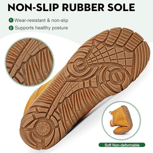 Image of Hike Footwear Barefoot Shoes Mens Womens, Winter Wide Toe Barefoot Hiking Shoes Boots, Non-Slip Waterproof Outdoor Running Boots Sneakers for Women Men