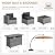 Aoxun Patio Furniture Sets, 9-Piece Outdoor Patio Furniture with 44'' Propane Gas Firepit Table and 11FT X 11FT Cantilever Umbrella, Wicker Outdoor Conversation Set for Backyard