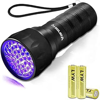 Black Light Flashlite, Vansky 21 LED UV Light Flashlight 395nm Ultraviolet Blacklight Pet Urine Detector for Dog Cat, Dry Stains and Bed Bug, Matching with Pet Odor Eliminator (Batteries are Included)