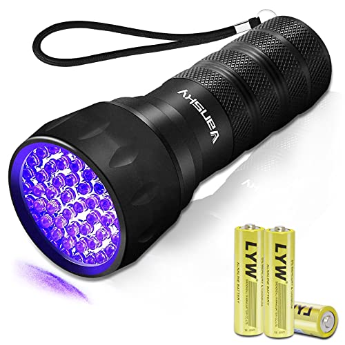 Black Light Flashlite, Vansky 21 LED UV Light Flashlight 395nm Ultraviolet Blacklight Pet Urine Detector for Dog Cat, Dry Stains and Bed Bug, Matching with Pet Odor Eliminator (Batteries are Included) 