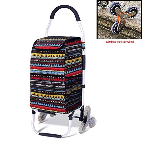 Xyfw Carro De Compras Plegable En 50 L con Bolsillos Laterales - Carro De Compras con Repelente Al Agua Y Bolsillo Extraíble con Ruedas Grandes De hasta 50 Kg De Capacidad De Carga Incl.