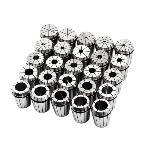 Yunnergo 25Pcs ER32 Spring Collet Set 1/16- 13/16 for Milling Lathe Tool