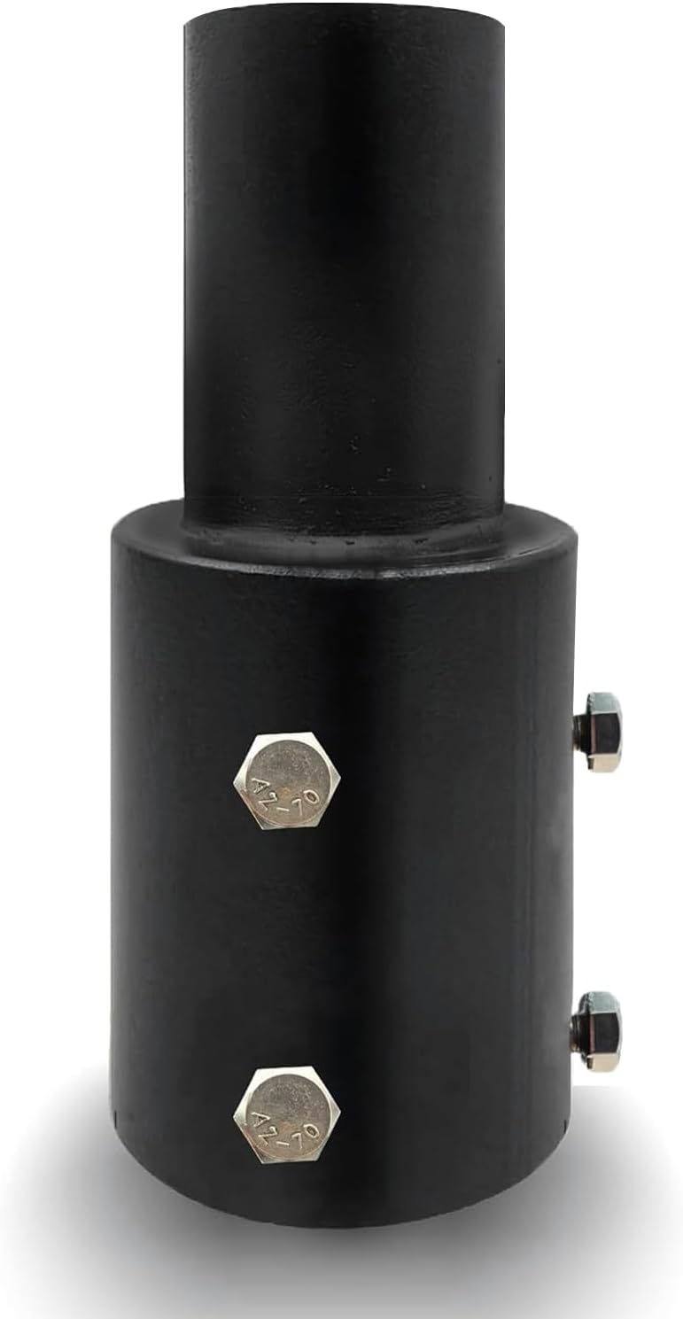 Slip Fitter Light Pole Adapter - for 3 inch Round Pole, 2 3/8 inch Round Tenon Adapter for Led Parking Lot Lights Shoebox Street Post Light Metal Outdoor Mount Bracket (3" Round Tenon Adapter)