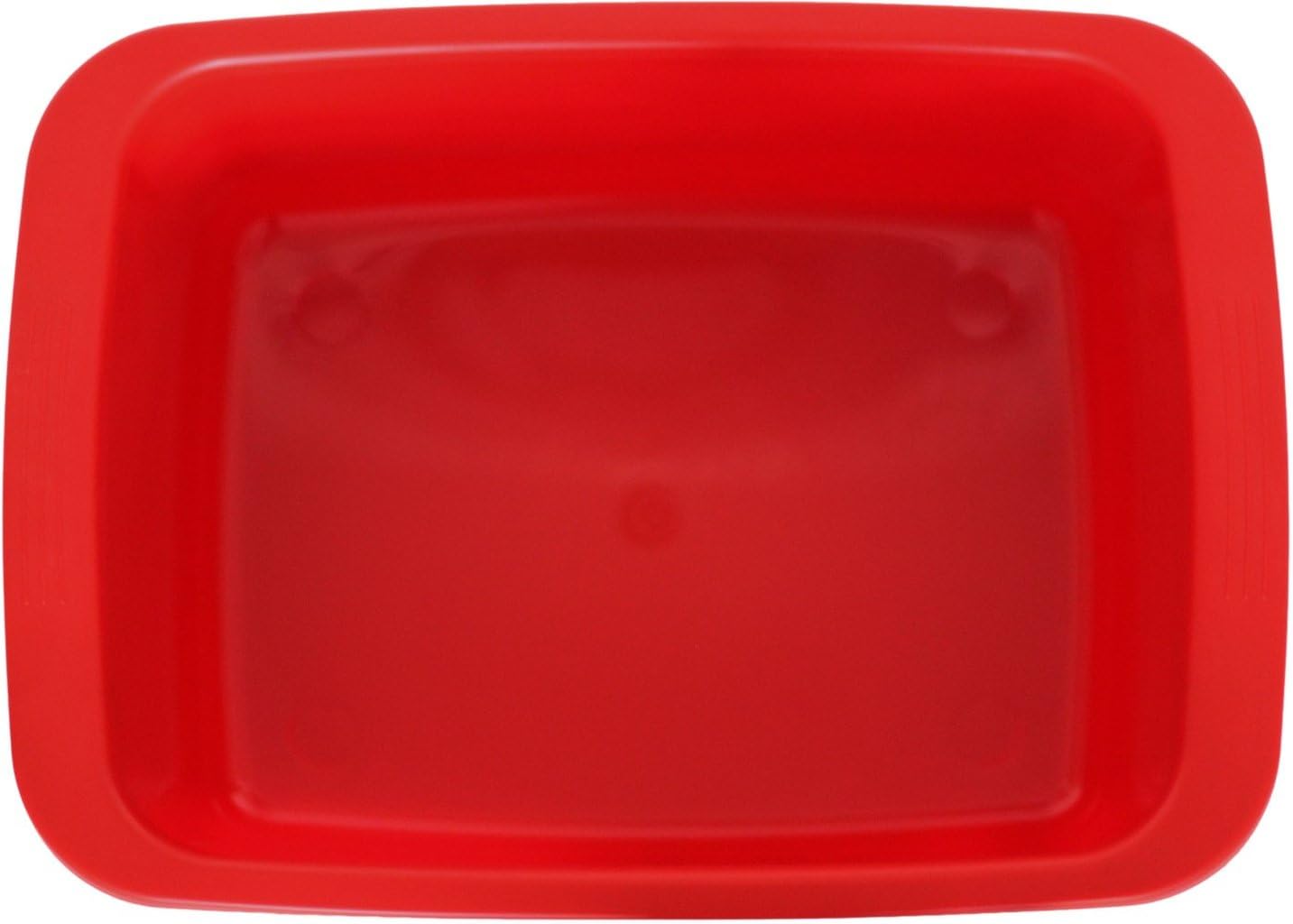 MACHIAVELLI START Cuenco rectangular de color rojo. Barreño de plástico de 10 l de capacidad. Cubeta multiusos de 42 x 31 x 15,5 cm