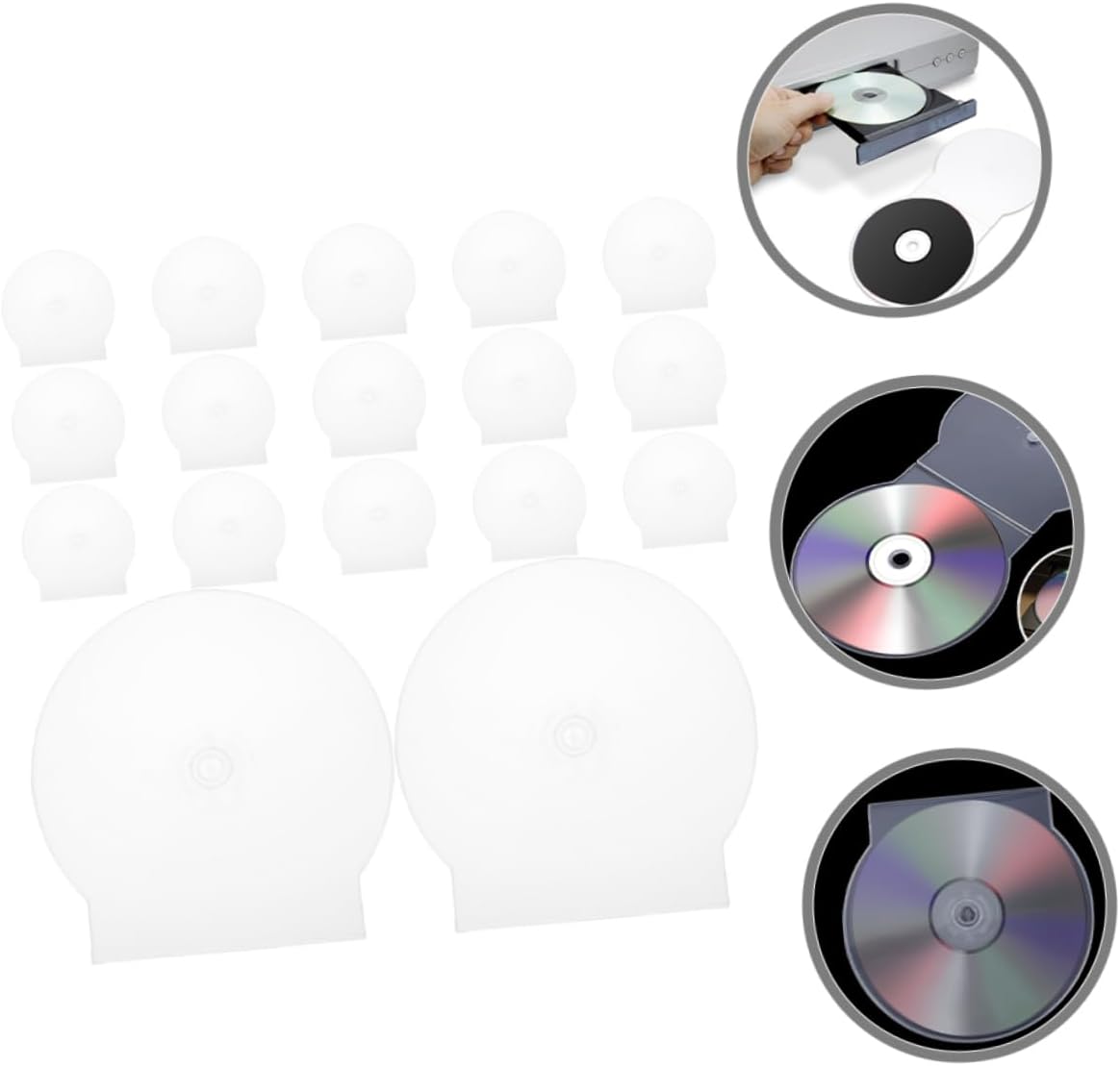 Zerodeko 50pcs Cd Storage Case Plastic DVD Holder Portable Organizer for Home Travel for Protecting Your Discs from Scratches