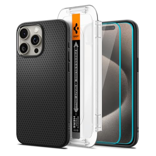 Spigen Pack Liquid Air iPhone 15 Pro protection antichoc et écran haute clarté