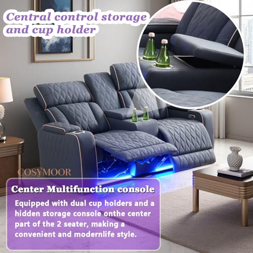 Luxury recliner sofa leather set