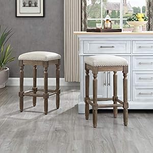 Ball & Cast Counter Height Barstool Upholstered Counter Stool Weathered Oak Finish 2-Pack 26" H Ball Cast Counter Height Barstool Upholstered Counter Stool Weathered Oak Finish 2 Pack 26 H