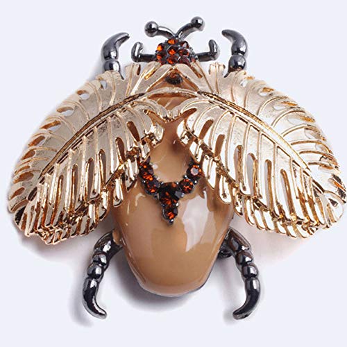 N/V Brooches for Women Enamel Insect Brooch Pin for Evening Party Gifts Statement Rhinestone Hijab Pins Bags Accessory Broche