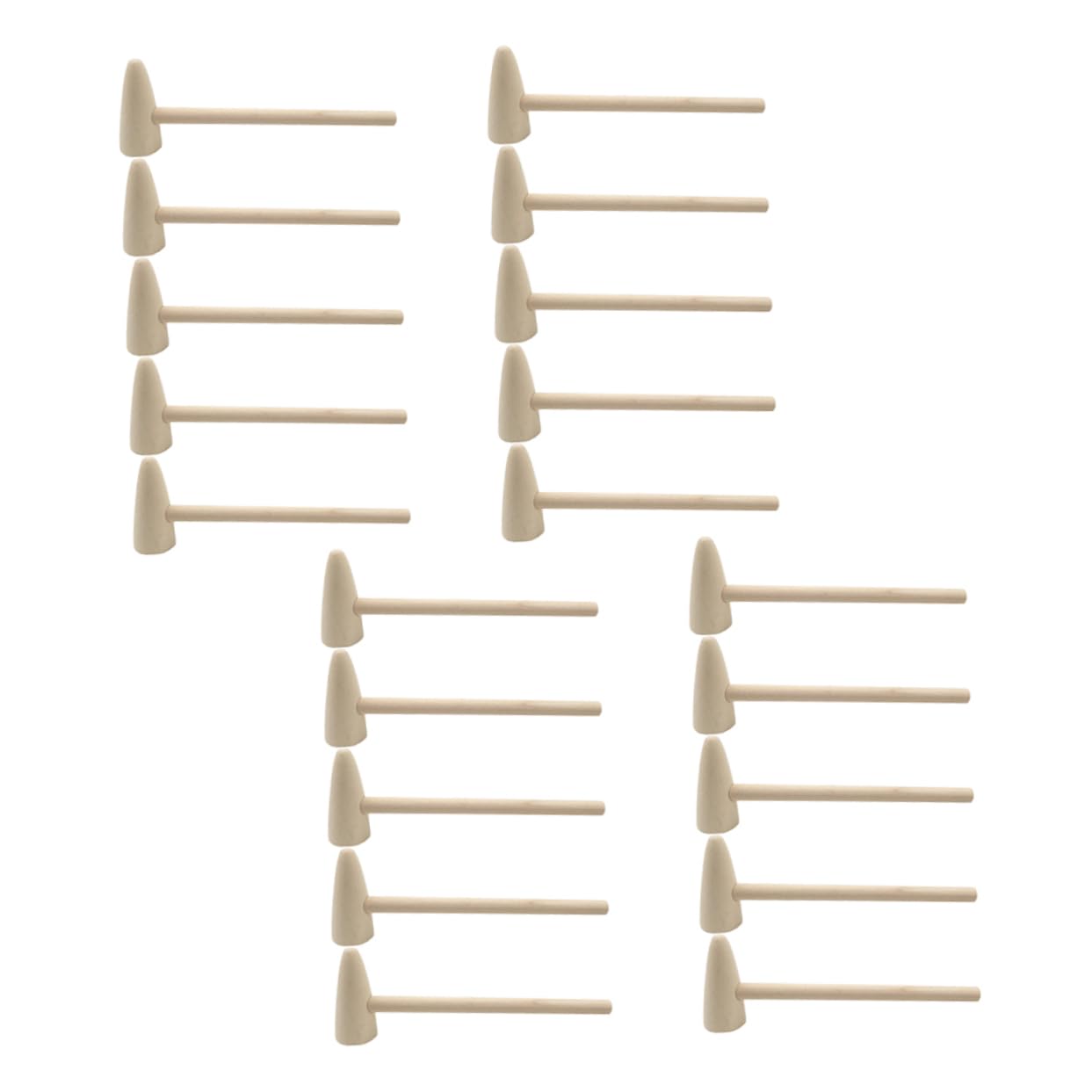 NAMOARLY 20pcs Mini Mallets for Boys and Girls Safe Wooden Hammers Polished Surface Educational Toys for Kindergarten Easter Egg Dec