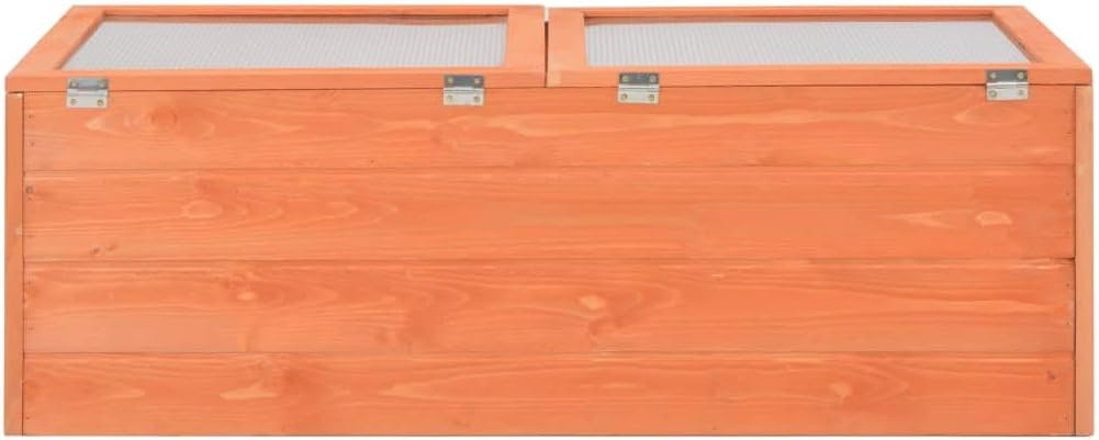 Garden Wooden Cold Frame Greenhouse with 2 PC Boards, Open Bottom Portable Mini Greenhouse Cabinet Flower Planter Shelf Protection