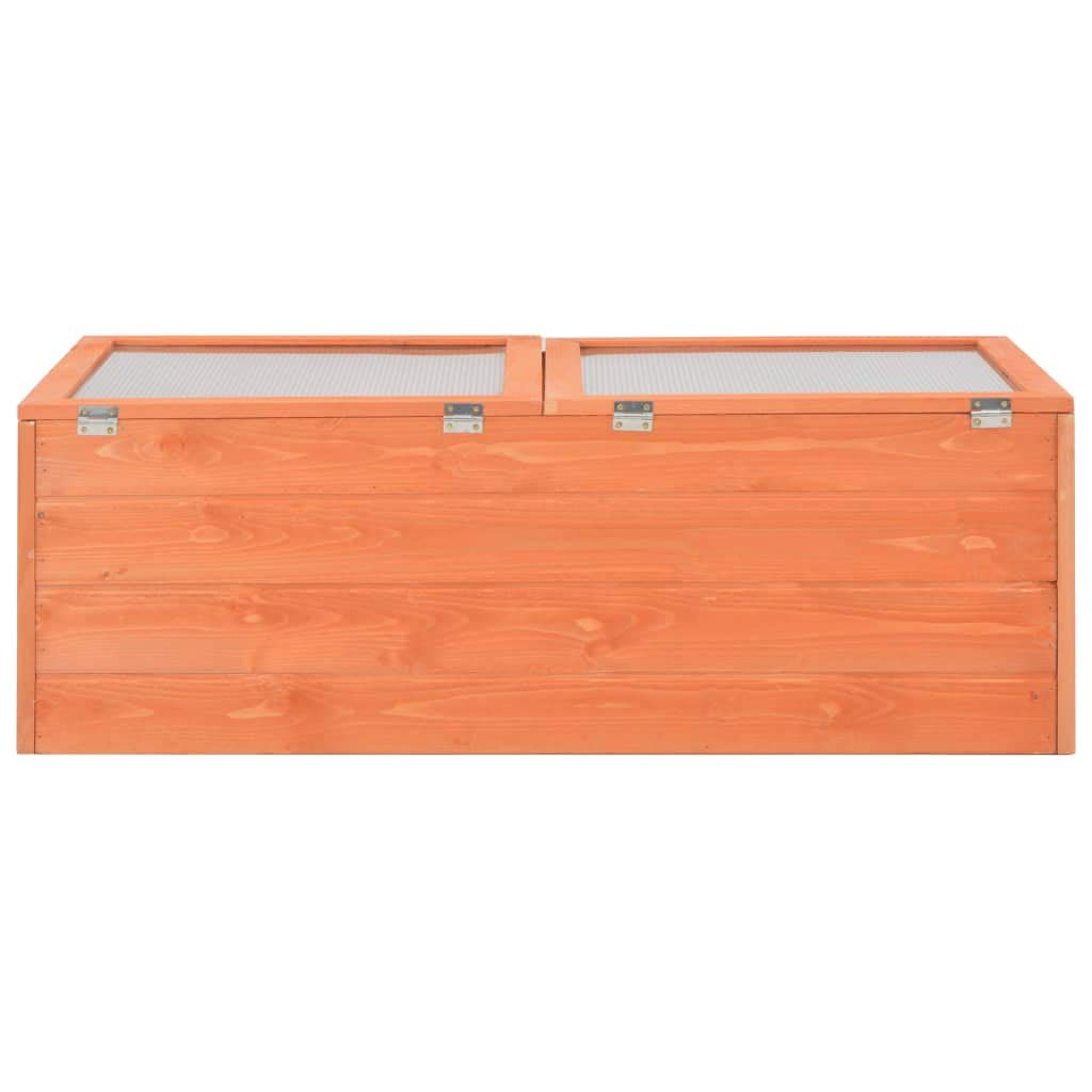 Jardinera de madera 100 x 50 x 34 cm con placas de PC, casa para cultivo de verduras y protección de plantas, invernadero resistente a la intemperie para invernar en balcón, terraza, jardín