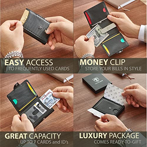 Travando Trifold Wallet For Men - Slim Mens Wallet With Money Clip - Rfid Blocking Credit Card Holder For Men With Gift Box #TOP1