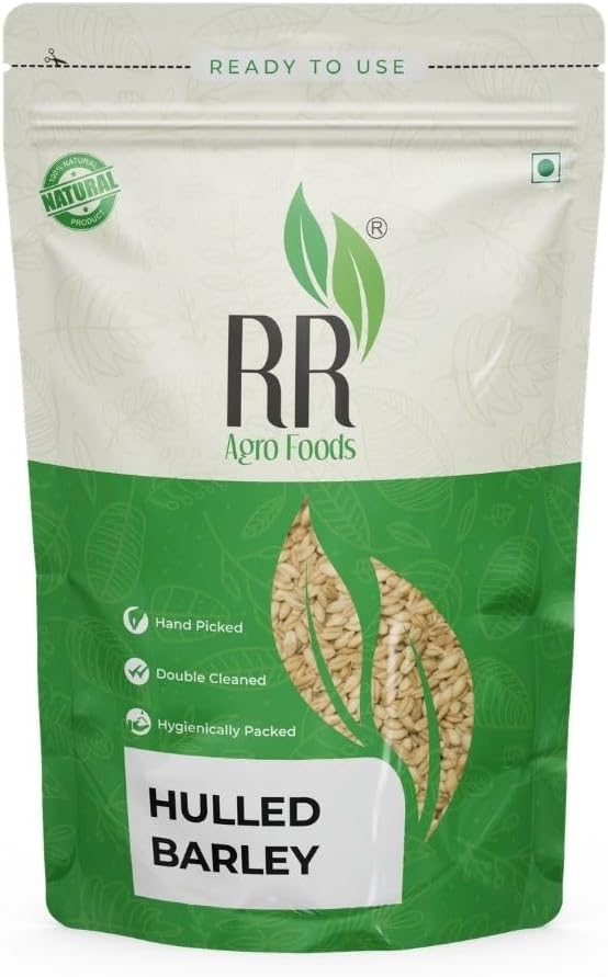 R R AGRO FOODS Hulled Barley 500 GM | Naturally Processed | Barley Without Husk Pack of 1