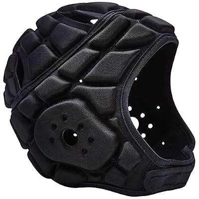 COOLOMG Soft Shell Flag Football Helmet 7v7 Rugby Helmet Scrum Cap Soccer Padded Headgear Adjustable Head Protector for Youth Kids Adults