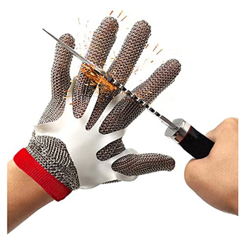 Cut Resistant Gloves Cut Resistant Work Gloves, Grade 9 Protection Cut Proof Safety Gloves, for Gardening Safety Tools (Size : 1pcs/s)
