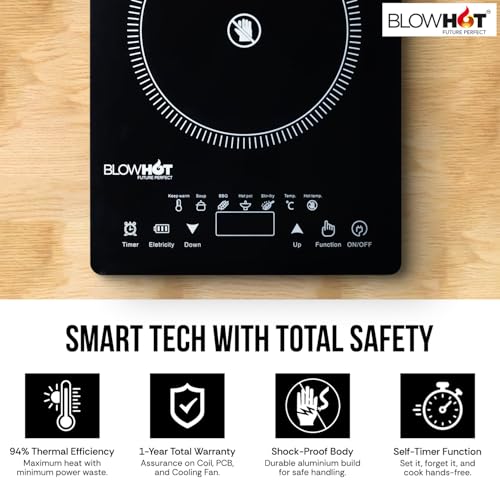 Image of BLOWHOT BL-700 Grill Infrared Cooker 2200-Watt Induction Cook Top With MeshTray - 1 Year Warranty (1 Year on Coil, PCB, Fan)