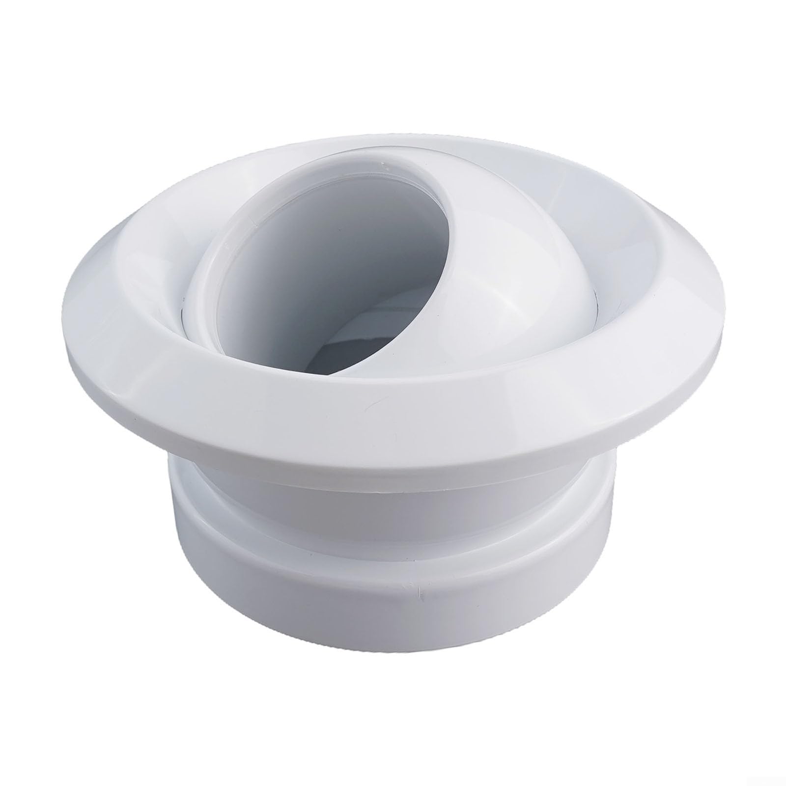 Diffusore d'aria rotondo da 15,2 cm, regolabile, girevole, a sfera, per condotti da parete, soffitto, soffitto