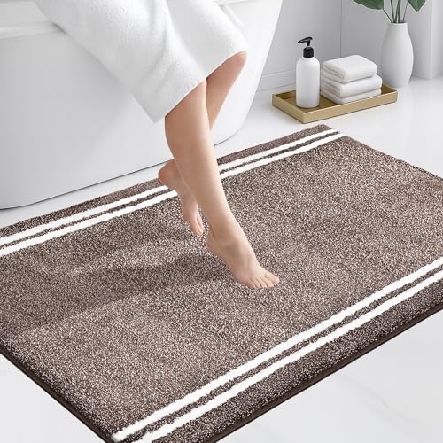 PURRUGS Bathroom Rug, Bath Mat, 30" x 46", Brown by PURRUGS - Used condition - US$37.18