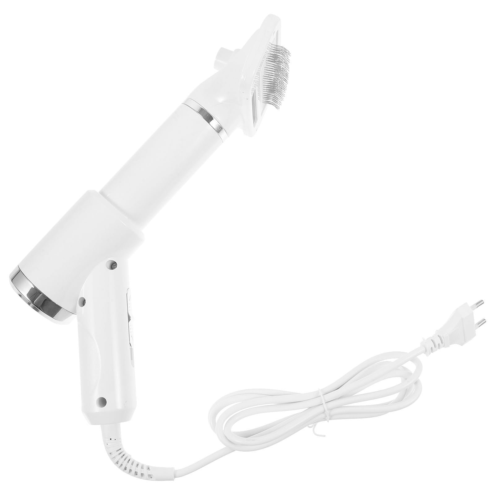 Peigne Sèche-cheveux pour Poils D'animaux en Plastique Blanc, Séchoir à Air Chaud Portable pour Chiens et Chats, Brosse Démêlante pour Toilettage à Domicile
