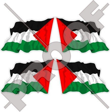 Adesivo Per Paraurti Con Bandiera Della Palestina, Confezione Da - Foto 7