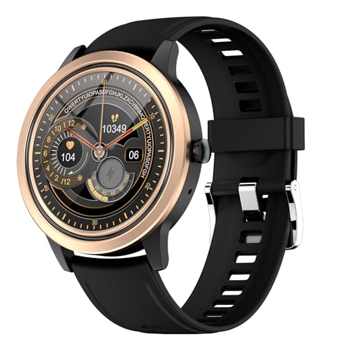 Yihou Smart Watch for Men Health Monitor with Heart Rate Blood Pressure Monitor Fitness Watch Answer Calls Sleep Tracking Notification Waterproof Custom Dial Split View for Android iOS Gold