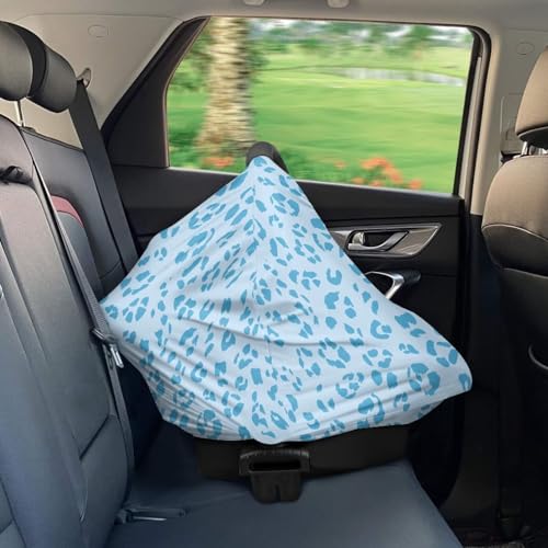 Image of Cheetah Car Seat Cover for Baby Carseat, Baby Infinity Nursing Scarf Breastfeeding Cover Ultra Soft Car Seat Covers Great for Shopping Privacy Breastfeeding